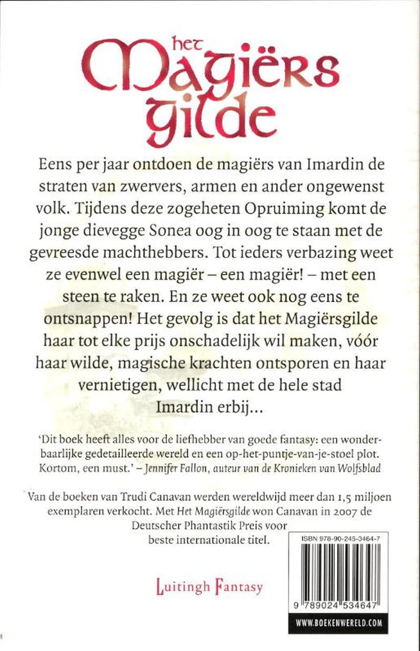 Achterkant van De Zwarte Magiërs 1 - Het Magiërsgilde
