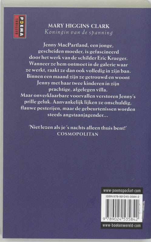 Achterkant van Compositie in rood