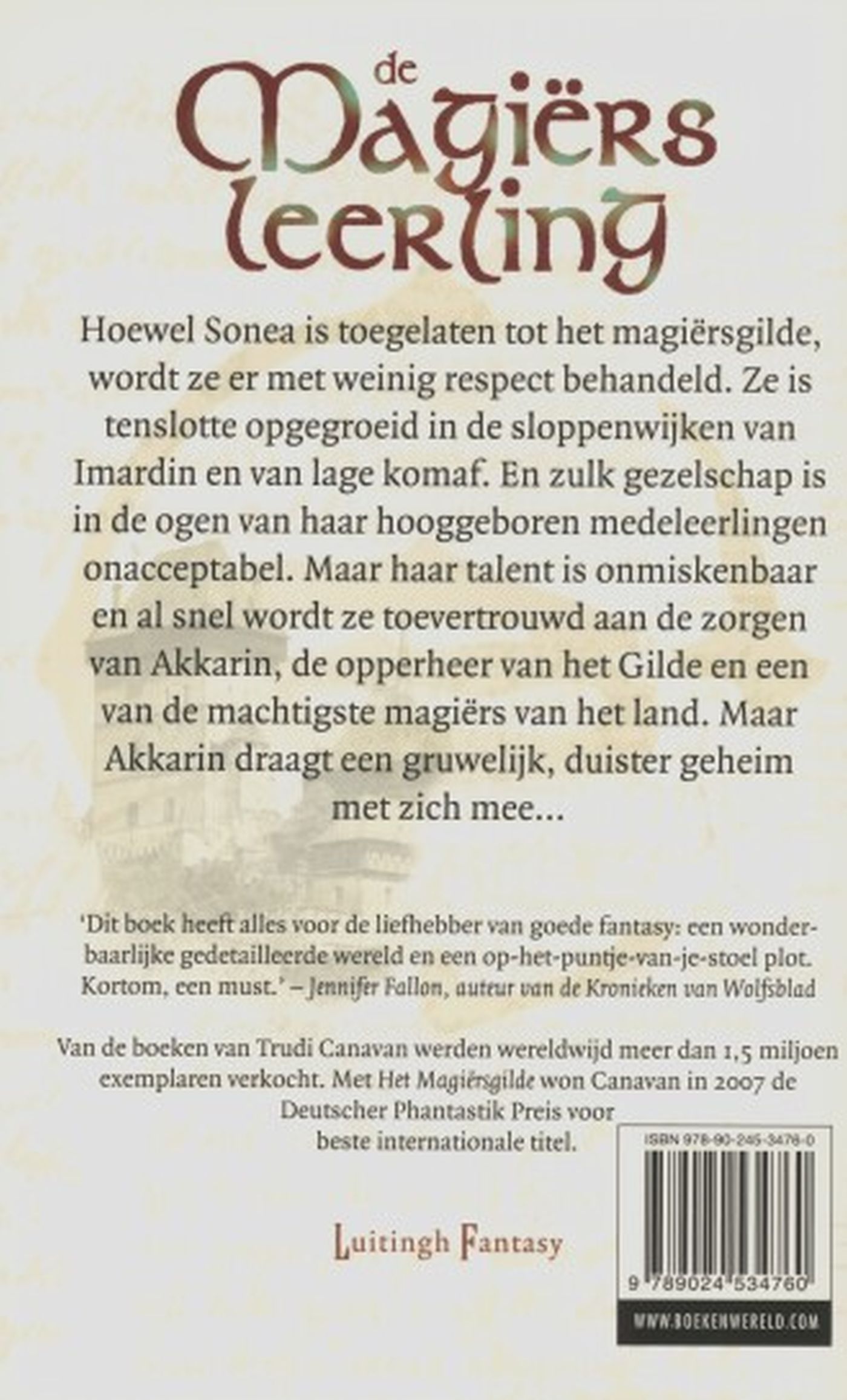 Achterkant van De Magiërsleerling