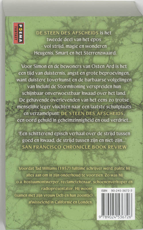 Achterkant van De steen des afscheids