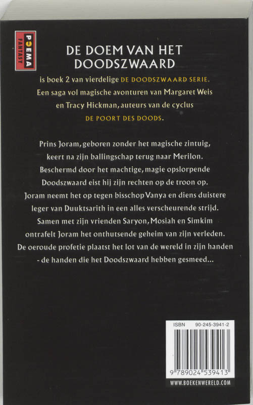 Achterkant van 2 De doem van het Doodszwaard