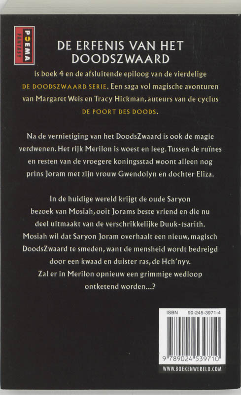 Achterkant van 4 De Erfenis van het Doodszwaard