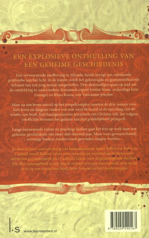 Achterkant van In bloed geschreven