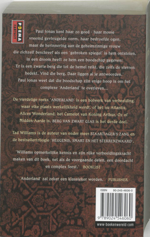 Achterkant van 3 Berg van Zwart Glas
