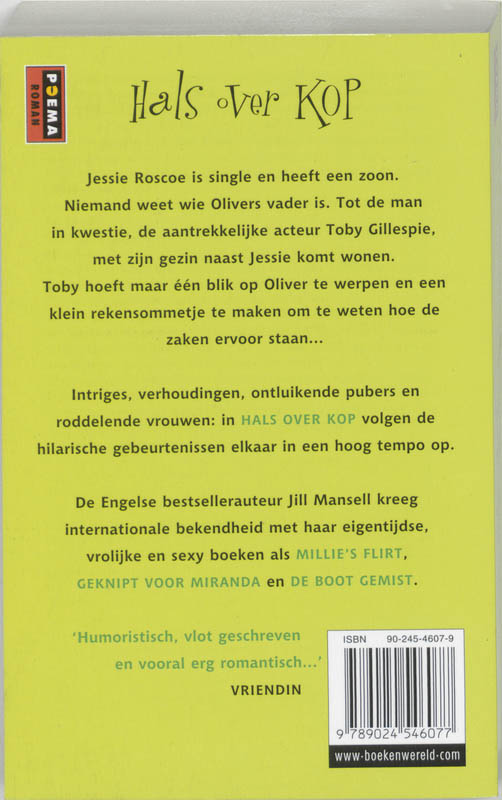 Achterkant van Hals over kop