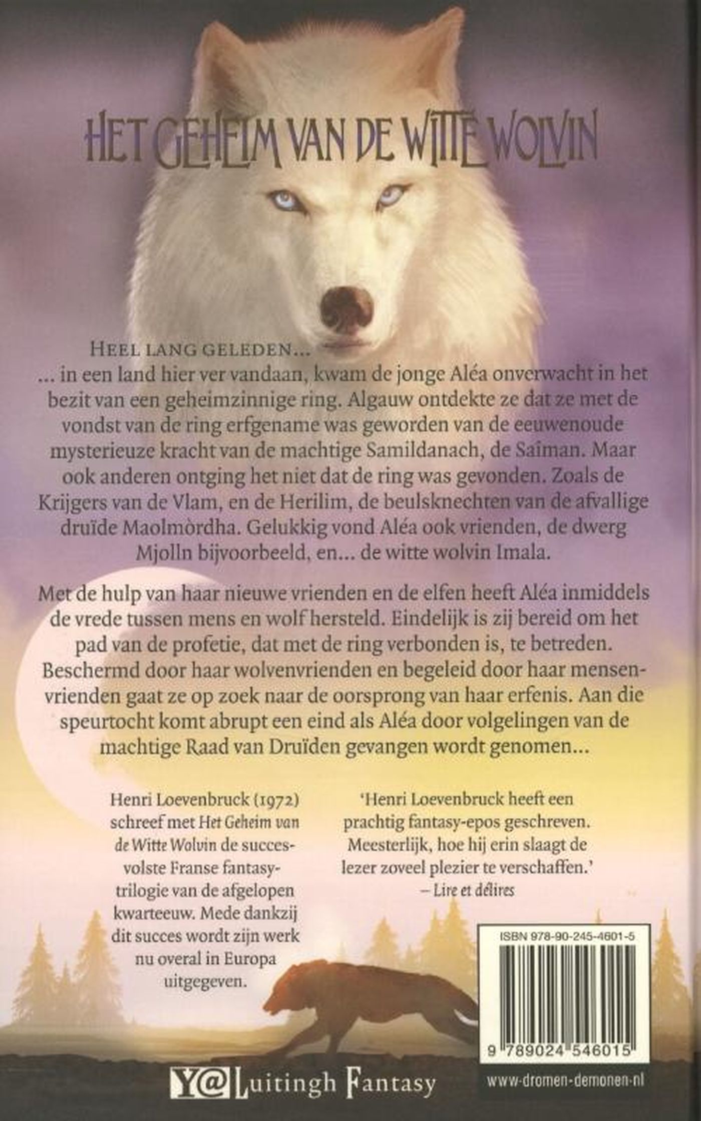 Achterkant van De strijd van de wolven