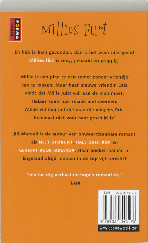 Achterkant van Millies flirt