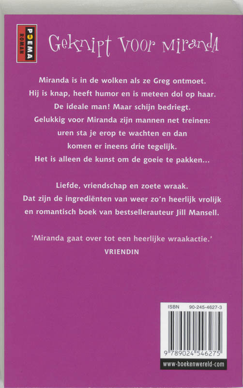 Achterkant van Geknipt voor Miranda
