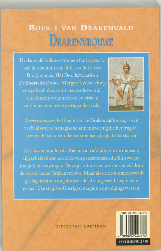 Achterkant van Drakenvrouwe