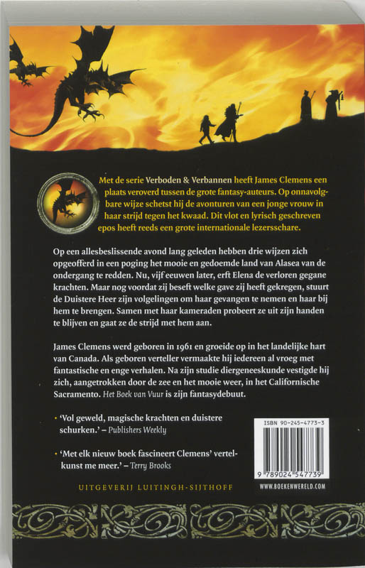 Achterkant van Het Boek van Vuur