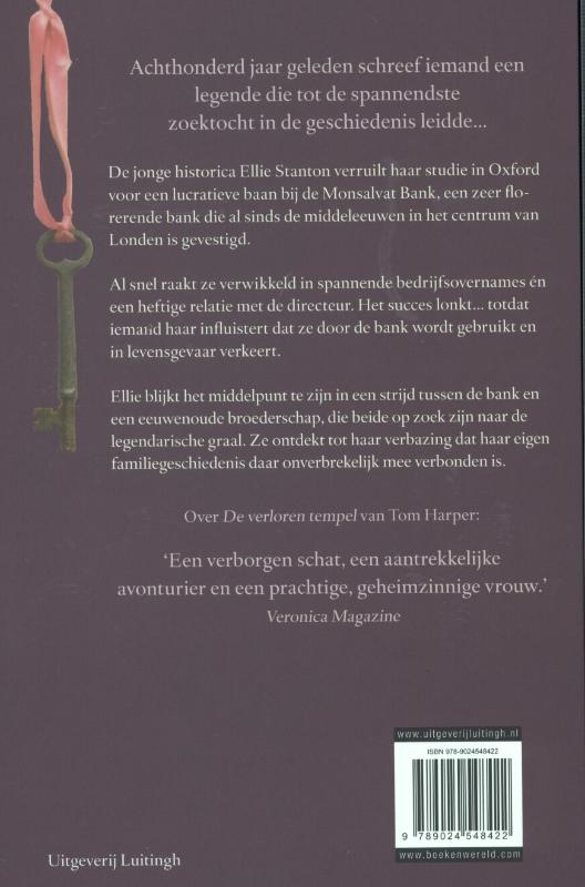 Achterkant van Erfgename van de graal