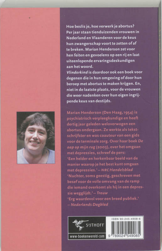 Achterkant van Vlinderkind