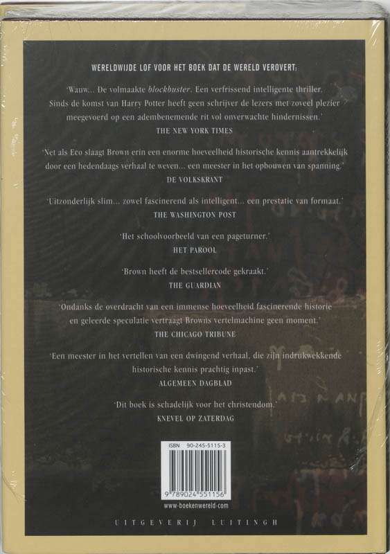 Achterkant van De Da Vinci code