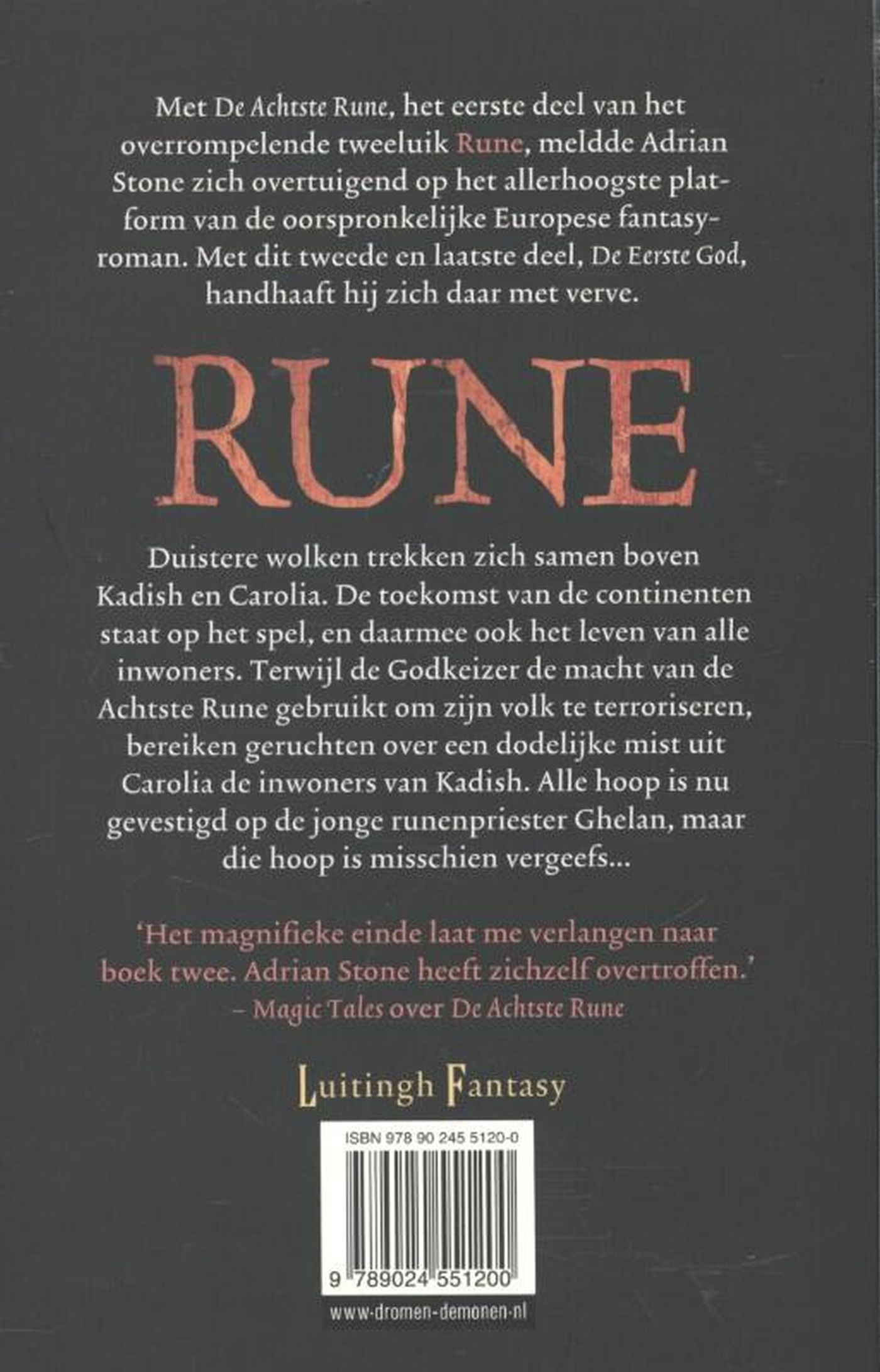 Achterkant van De eerste God