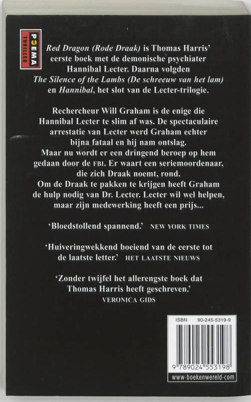 Achterkant van Red dragon