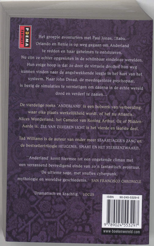 Achterkant van 4 Zee van zilveren licht