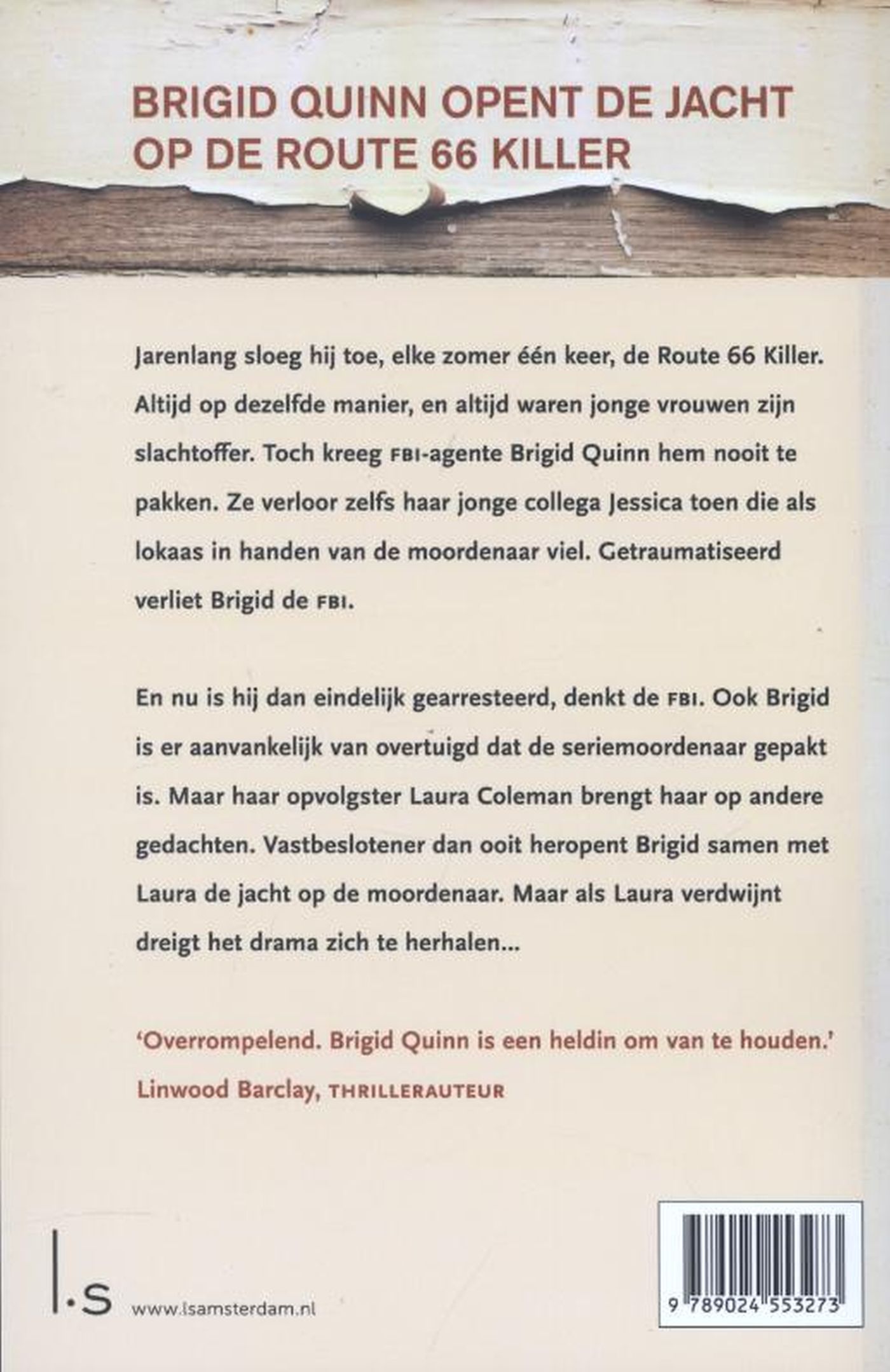 Achterkant van Route 66 killer