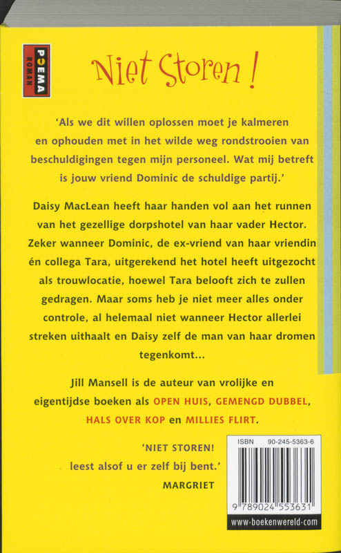 Achterkant van Niet storen!