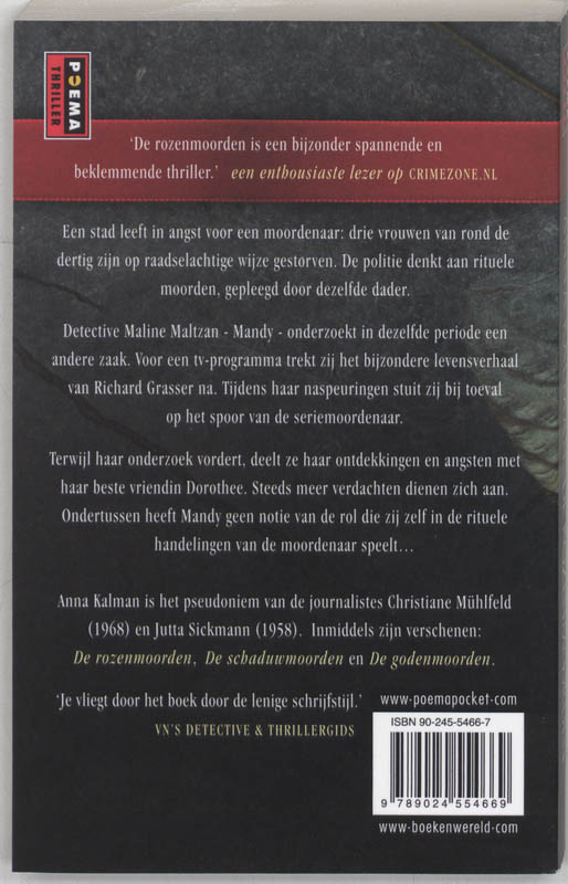 Achterkant van De rozenmoorden