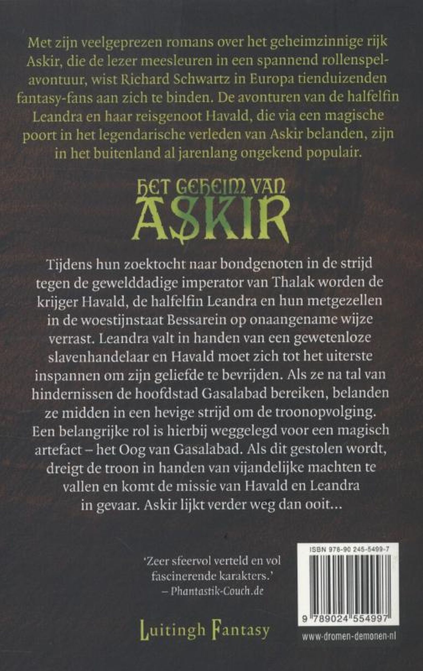 Achterkant van Het oog van de woestijn