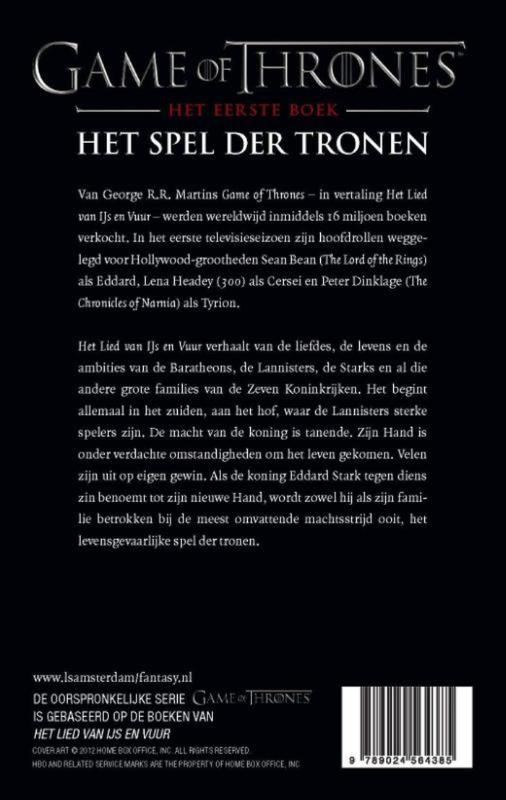Achterkant van Het spel der tronen