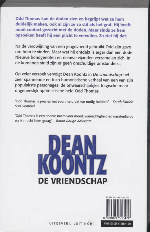 Achterkant van De vriendschap