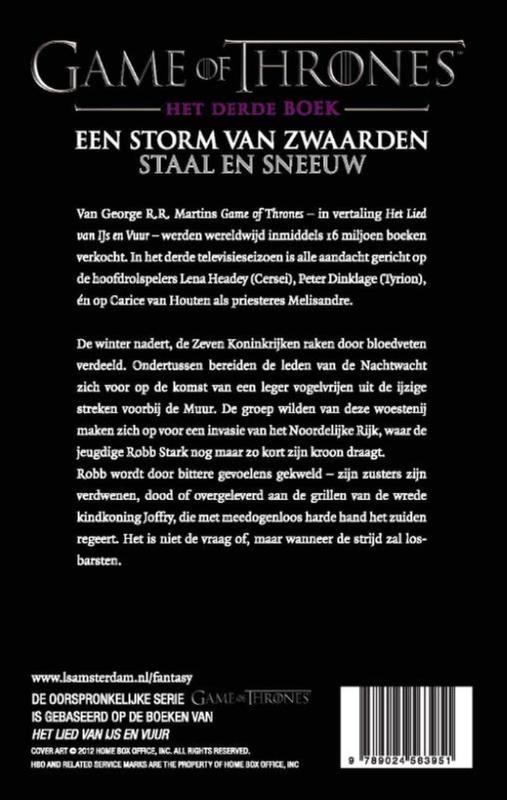 Achterkant van A Staal en sneeuw