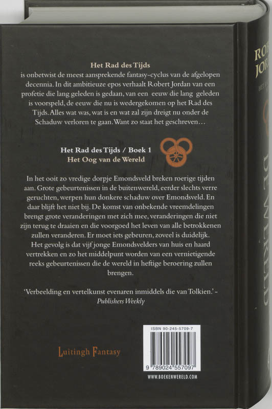 Achterkant van Het oog van de wereld