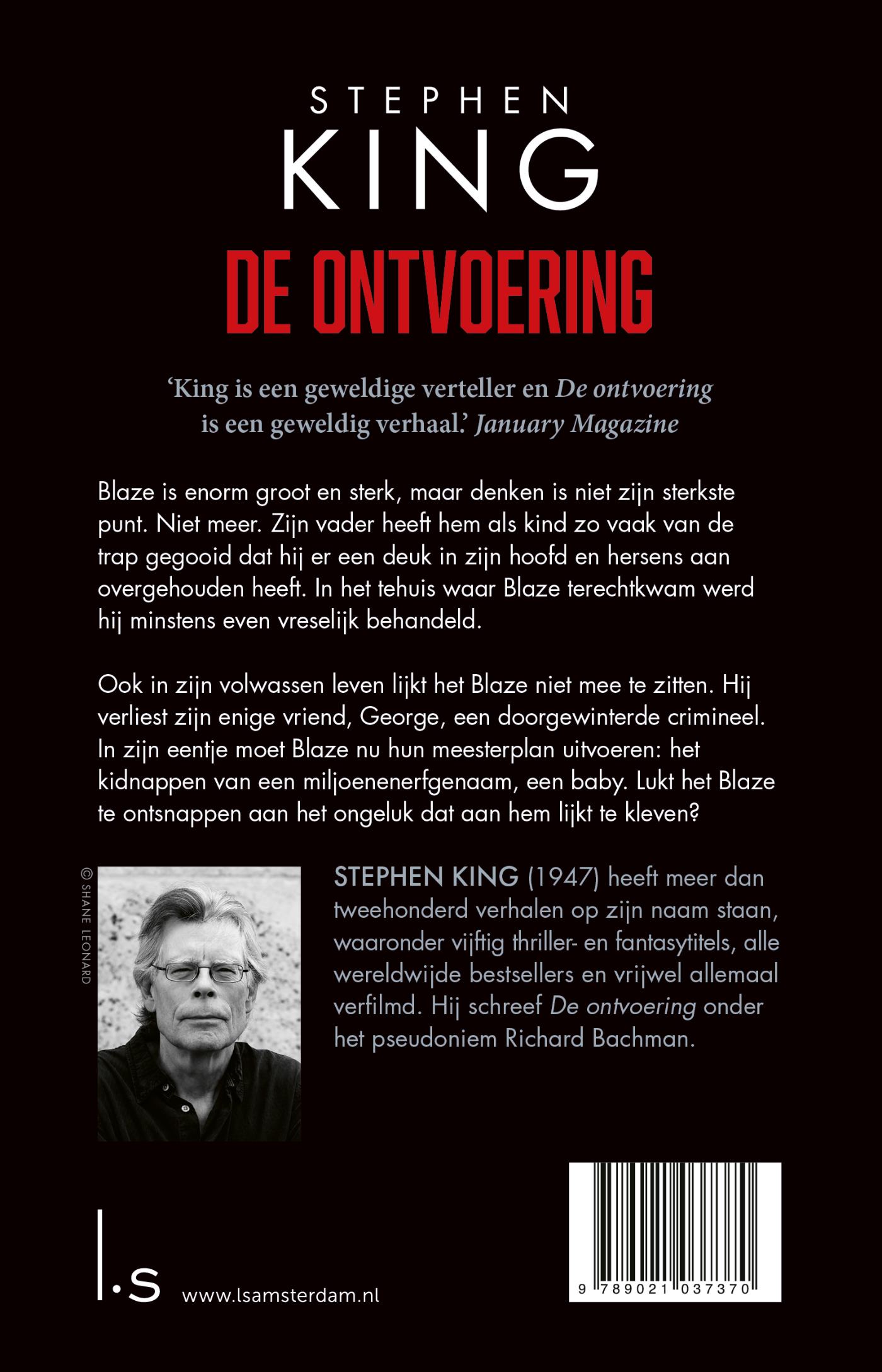 Achterkant van De ontvoering