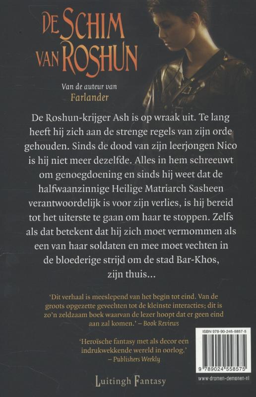 Achterkant van De schim van Roshun
