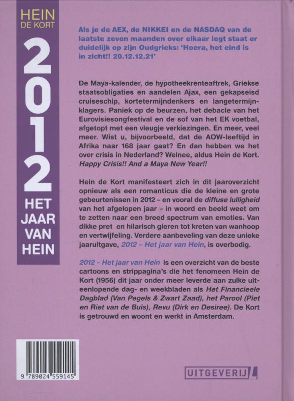 Achterkant van 2012 het jaar van Hein