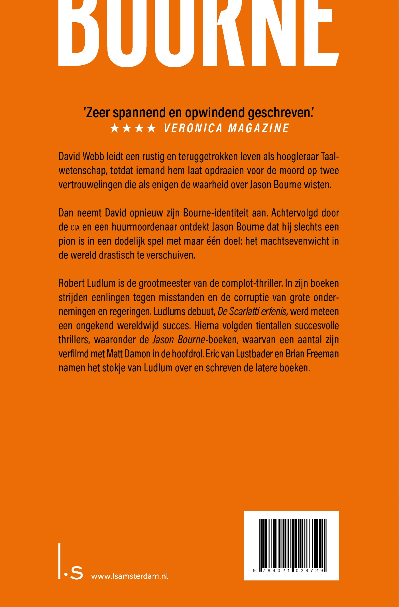 Achterkant van Het Bourne testament