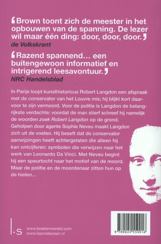 Achterkant van De Da Vinci code