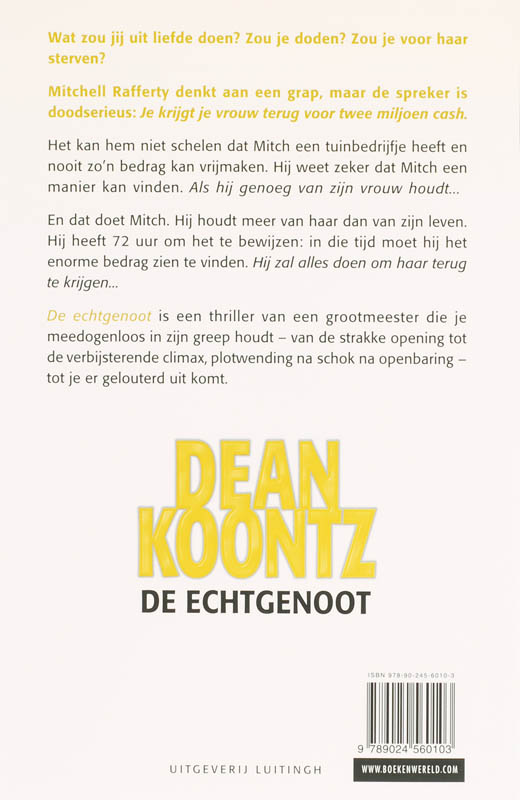 Achterkant van de echtgenoot