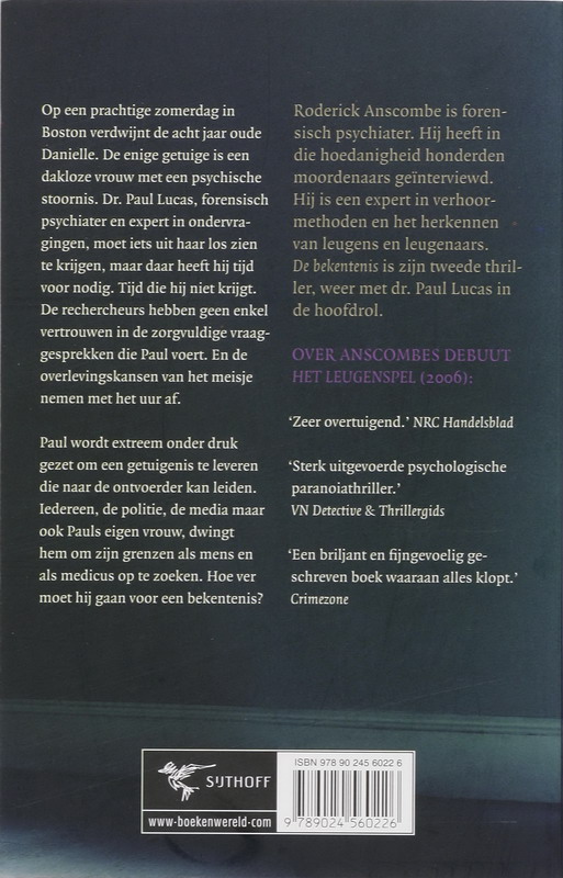 Achterkant van De bekentenis