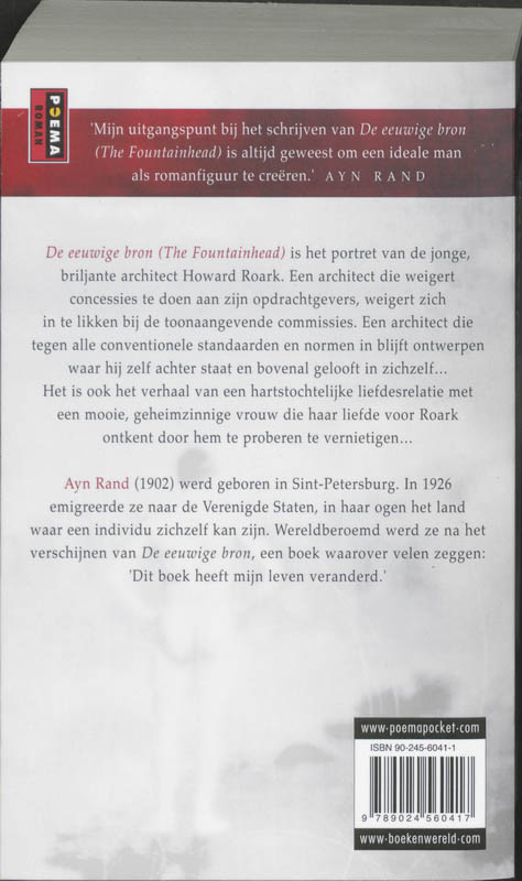 Achterkant van De eeuwige bron