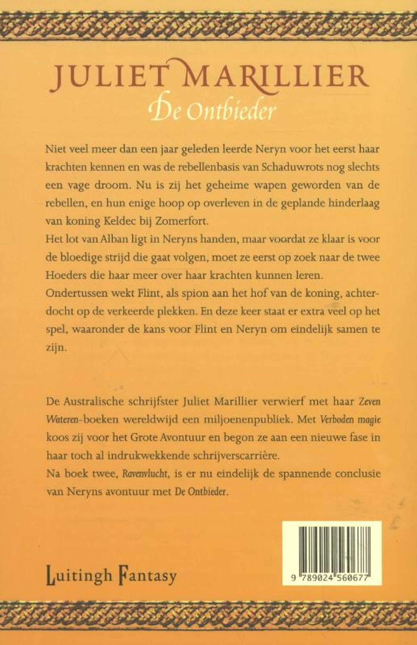 Achterkant van De Ontbieder