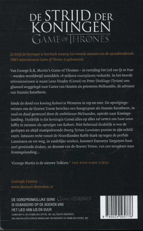 Achterkant van De strijd der koningen