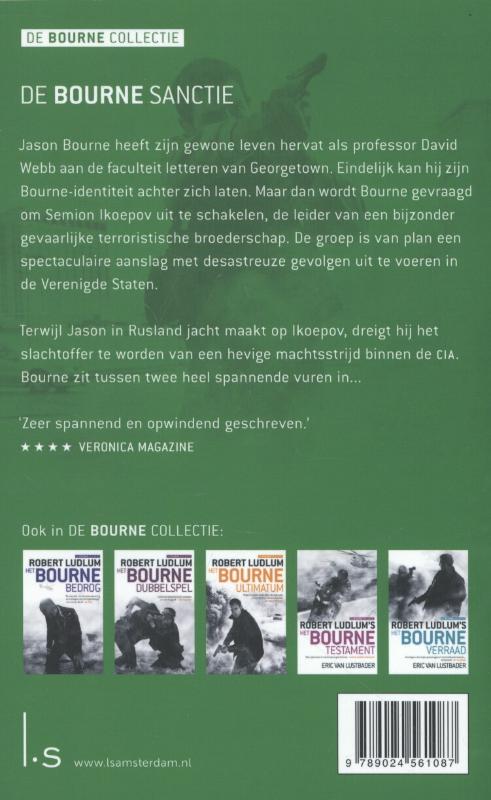 Achterkant van De Bourne sanctie