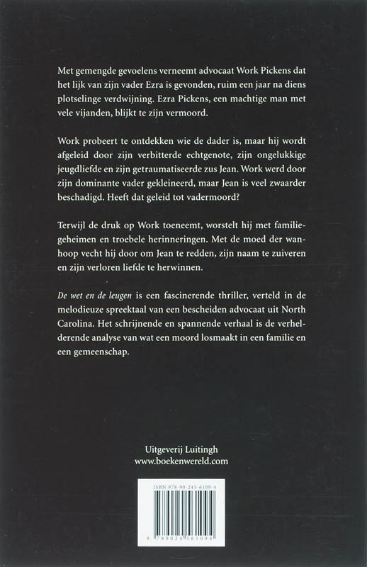 Achterkant van De wet en de leugen