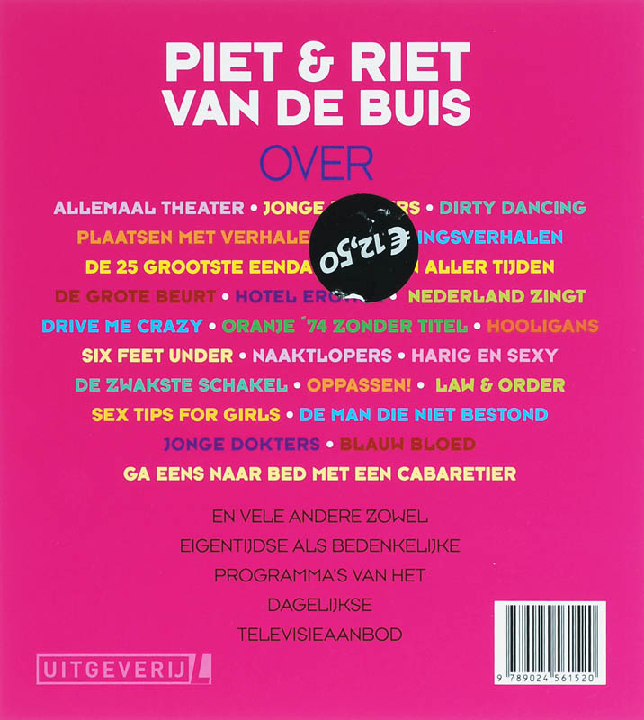 Achterkant van Piet & Riet van de Buis