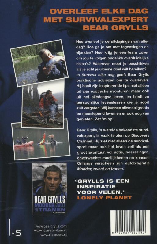 Achterkant van Survival elke dag
