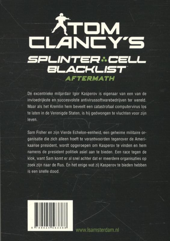 Achterkant van Splinter cell blacklist