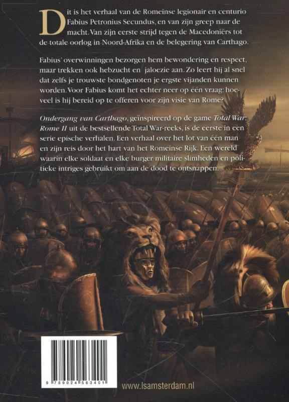 Achterkant van Total war Rome
