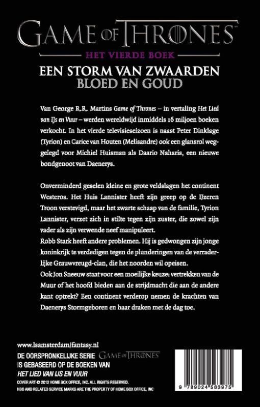 Achterkant van Bloed en goud
