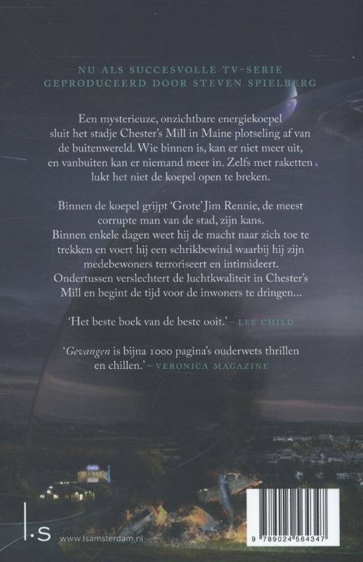 Achterkant van Under the dome (gevangen)