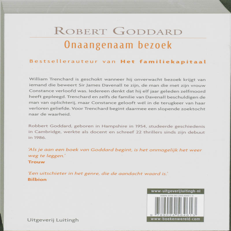 Achterkant van Onaangenaam bezoek