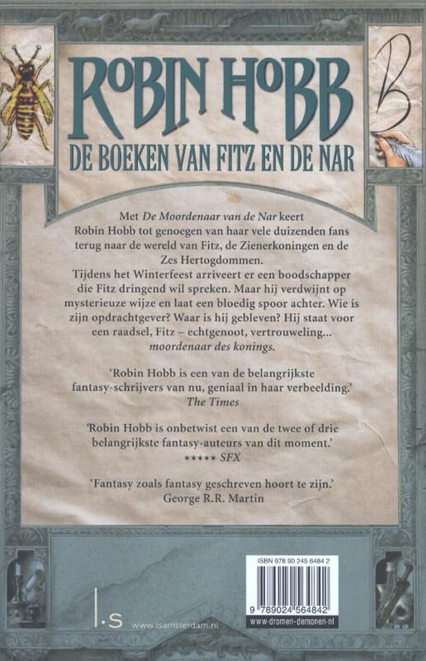 Achterkant van De moordenaar van de nar