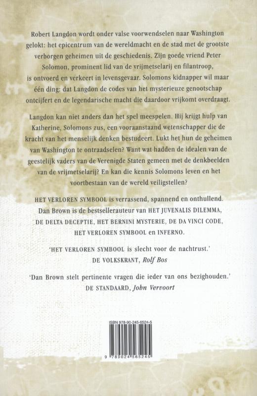 Achterkant van Het verloren symbool