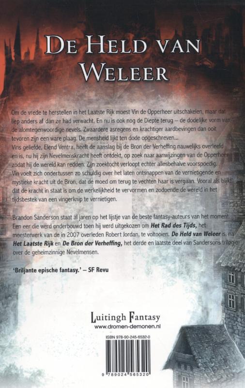 Achterkant van De held van weleer